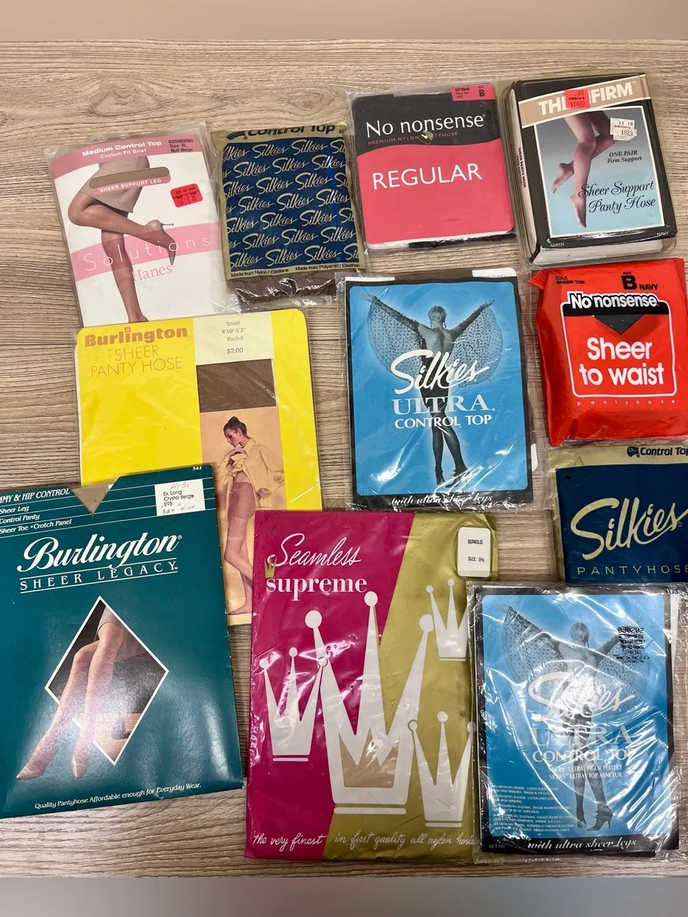 Vintage Pantyhose 80s 90s Lot of 13 Burlington Silkies Hanes The Firm